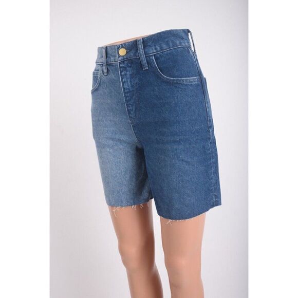 Triarchy Josephine Skriver Two Tone Denim Jean Shorts Indigo M EU 28 JSXT002 New - Picture 3 of 8